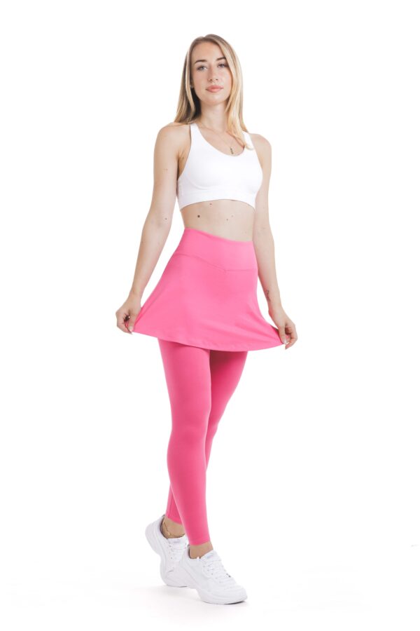 SKORT PINKY LONG 3 – LANUMA Skort Pinky long- enobarvno krilo z všitimi pajkicami v roza barvi