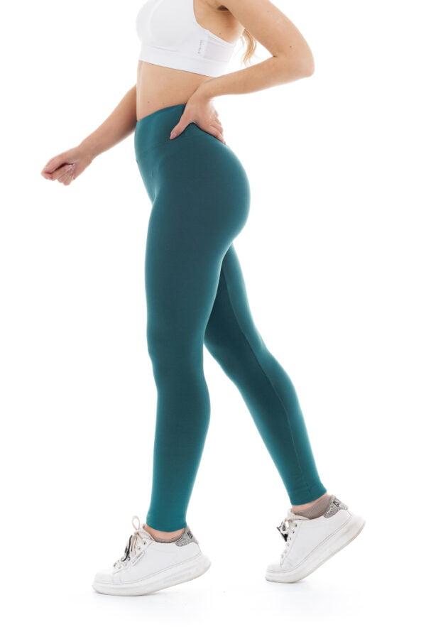 Enobarvne dolge pajkice Safira zeleno turkizne barve