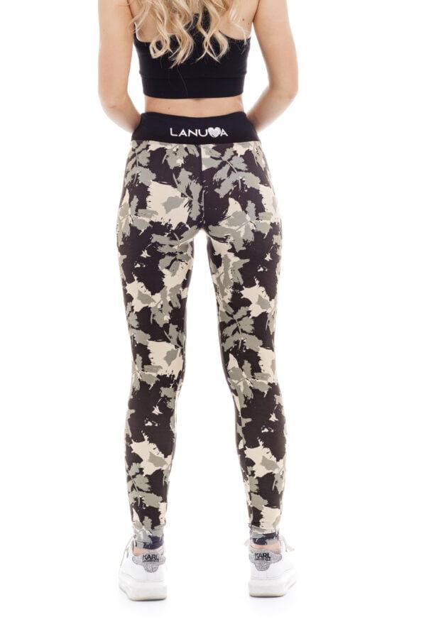 Dolge pajkice Dark Amazona z vzorcem listov