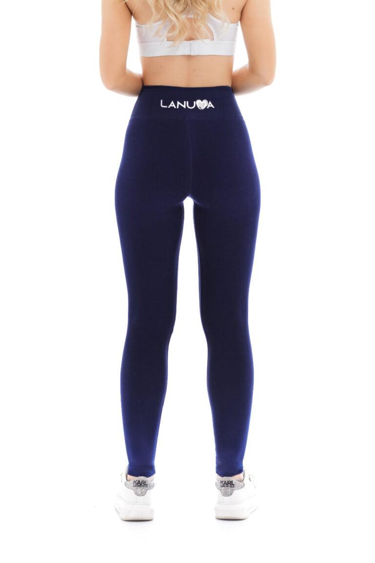 Enobarvne dolge pajkice Navy v mornarsko modri barvi za odrasle