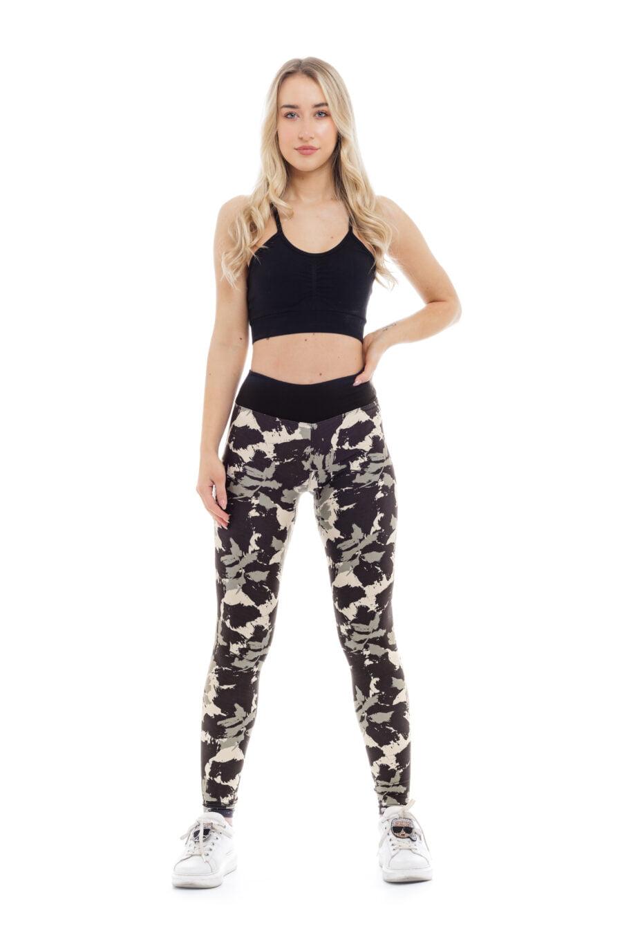 Dolge pajkice Dark Amazona z vzorcem listov