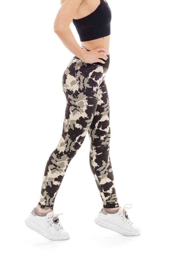 Dolge pajkice Dark Amazona z vzorcem listov