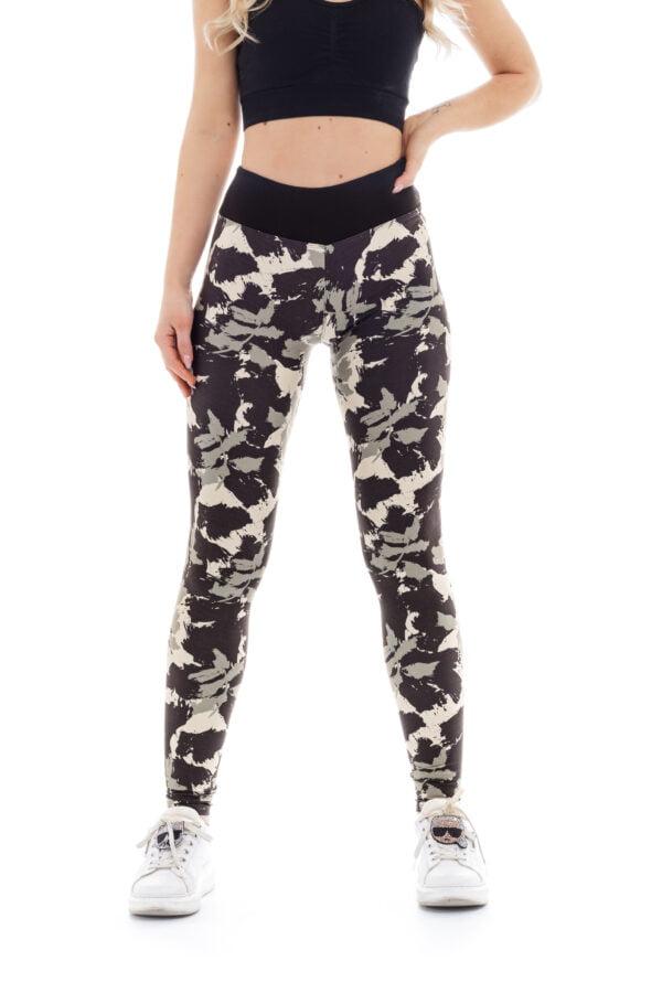 Dolge pajkice Dark Amazona z vzorcem listov