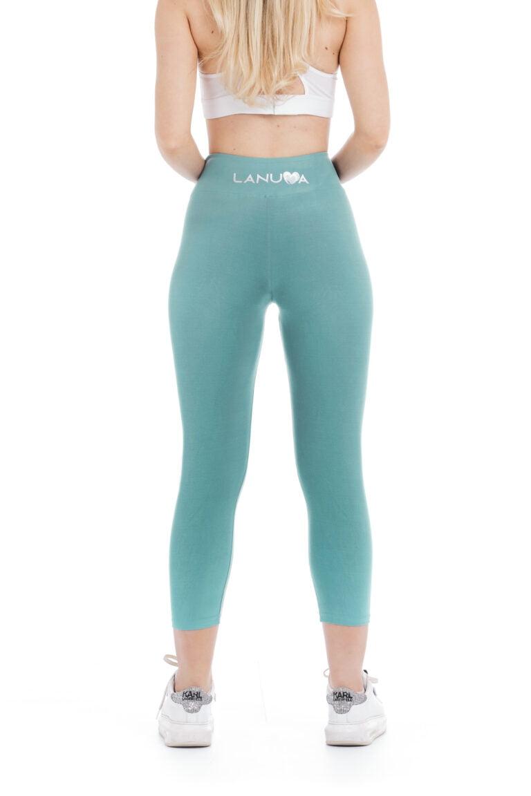 Enobarvne capri pajkice Tiffany svetlo zelene barve