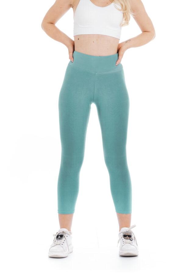 Enobarvne capri pajkice Tiffany svetlo zelene barve