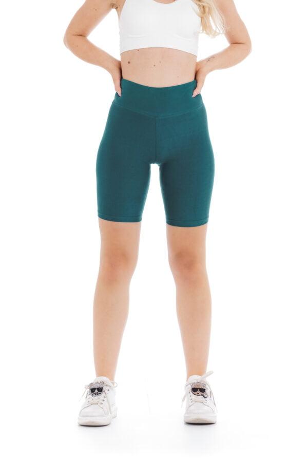 Enobarvne kratke pajkice Safira zeleno turkizne barve