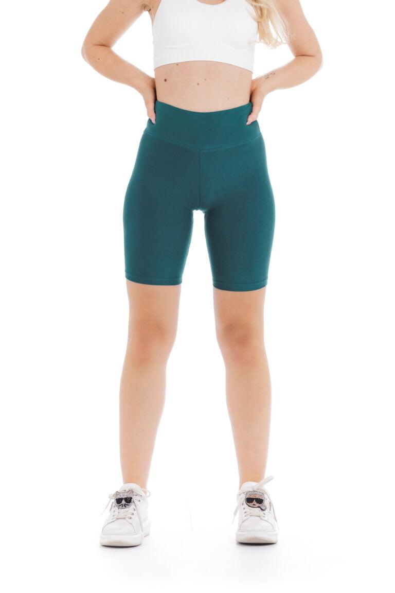 Enobarvne kratke pajkice Safira zeleno turkizne barve