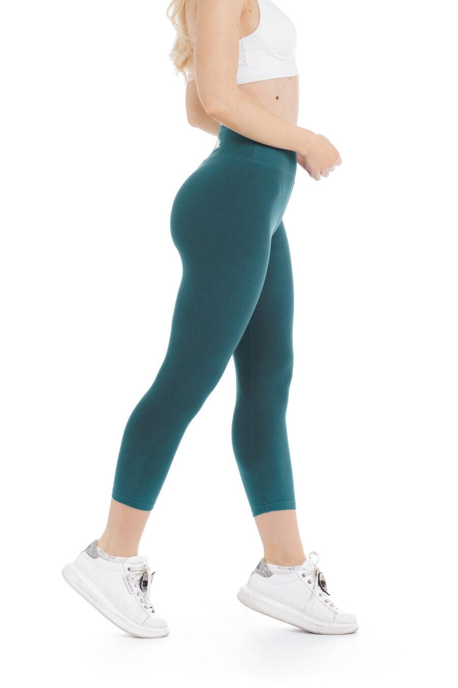 Enobarvne capri pajkice Safira zeleno turkizne barve