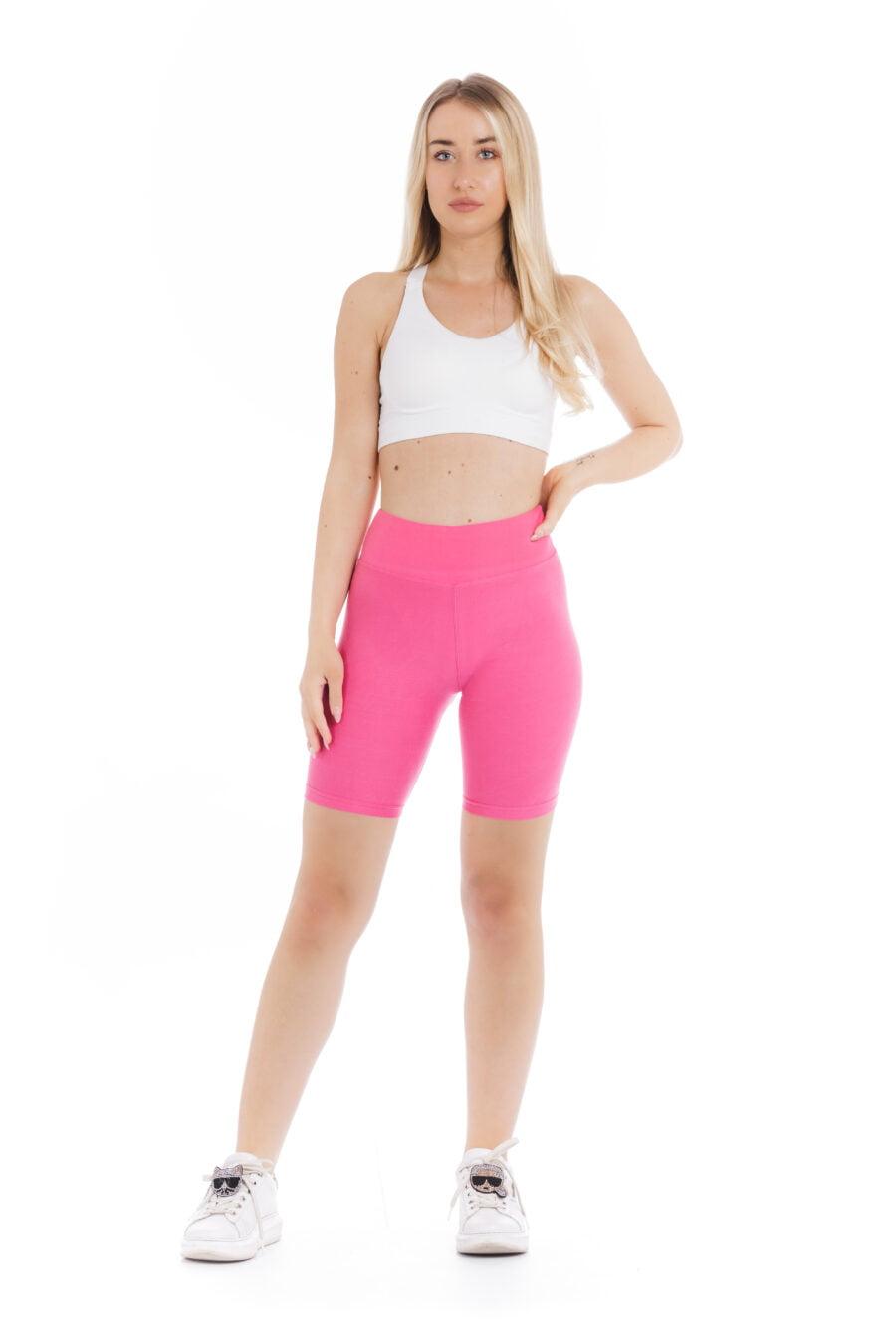 Enobarvne kratke pajkice Pinky v roza barvi za odrasle
