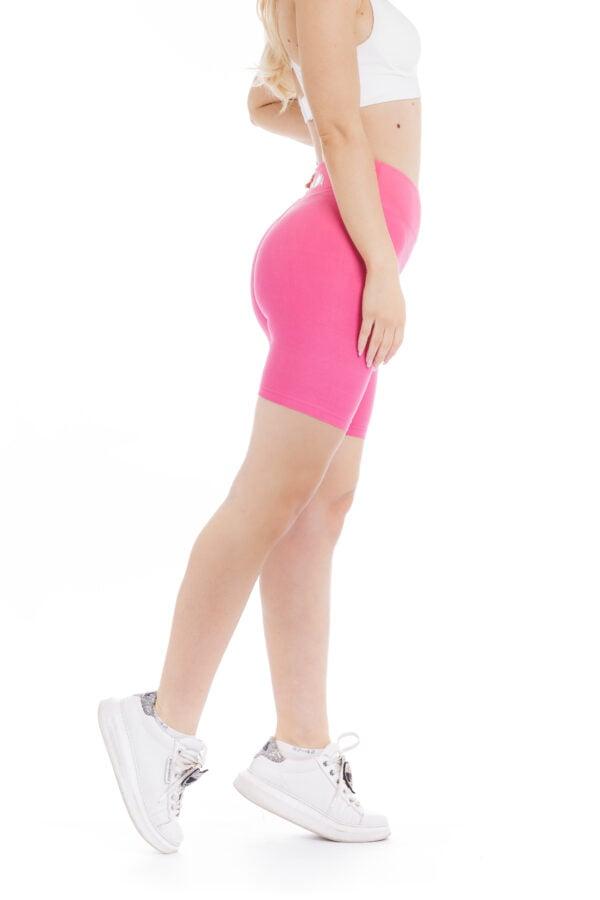 Enobarvne kratke pajkice Pinky v roza barvi za odrasle