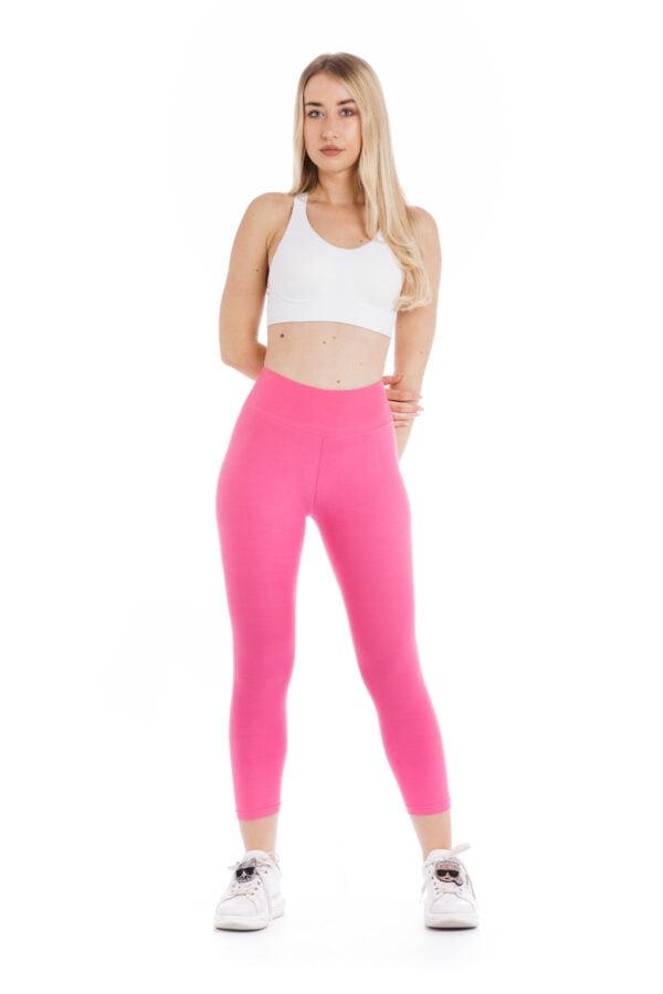 Enobarvne capri pajkice Pinky v roza barvi za odrasle