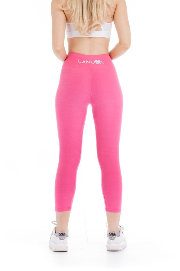 Enobarvne capri pajkice Pinky v roza barvi za odrasle