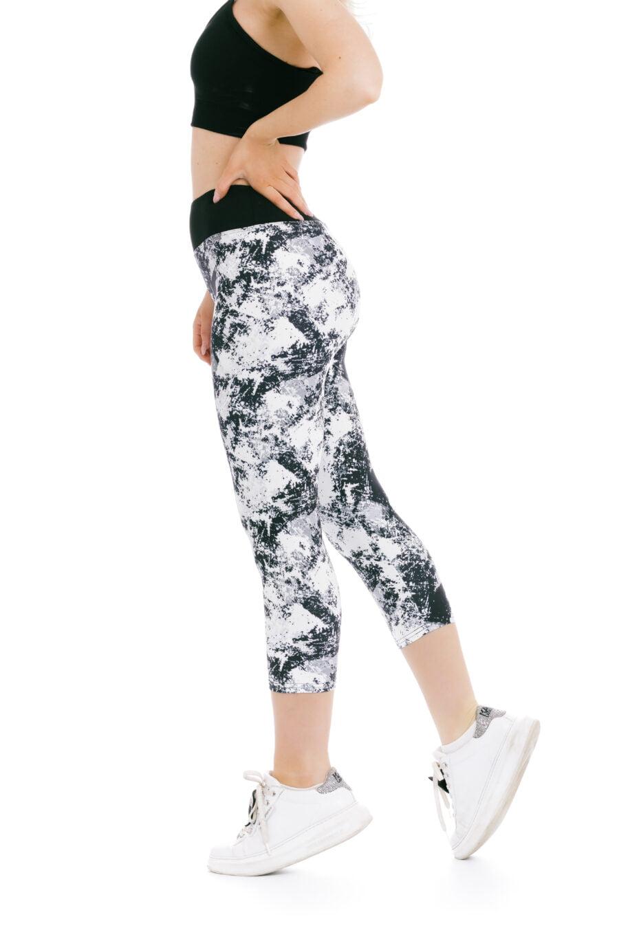 Capri pajkice Leonora črno-bele