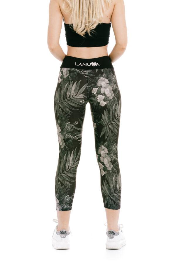 Capri pajkice Dark Flora z vzorcem rož