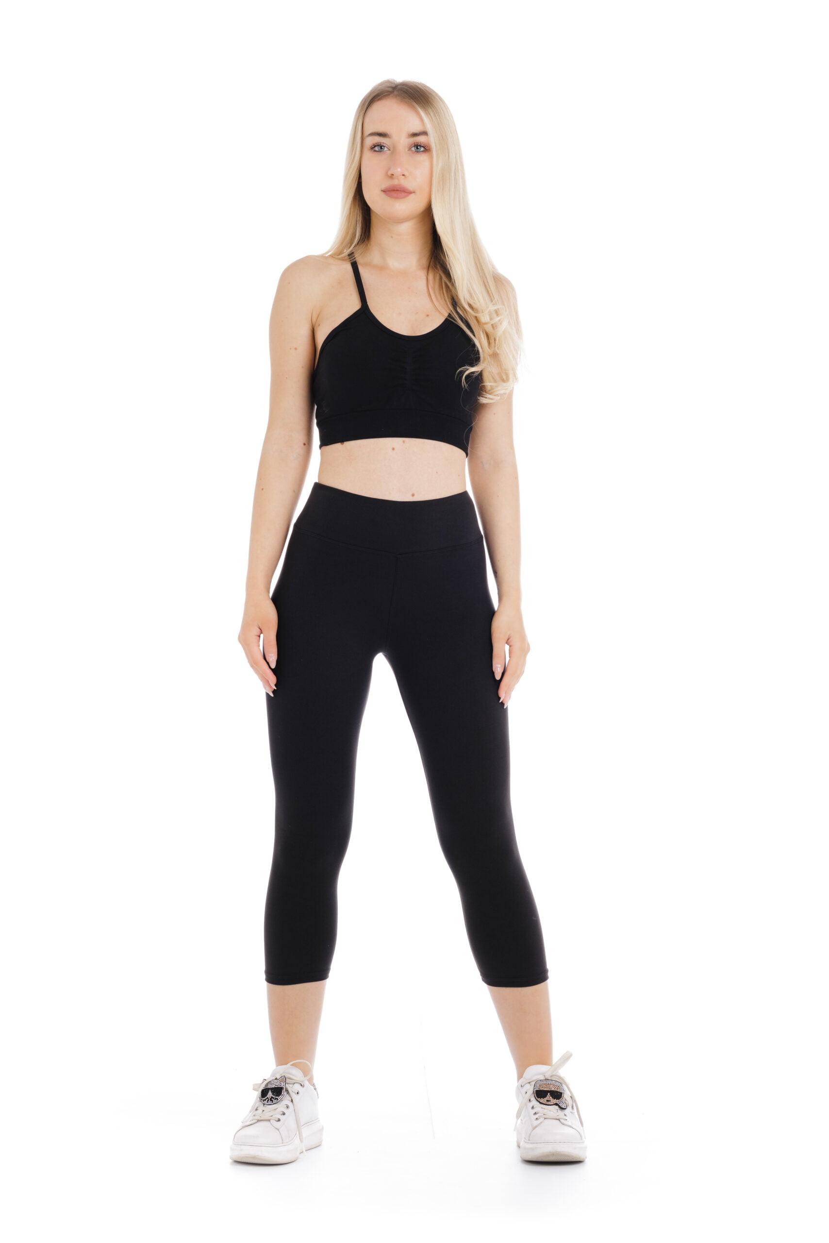 Enobarvne capri pajkice Black v črni barvi za odrasle