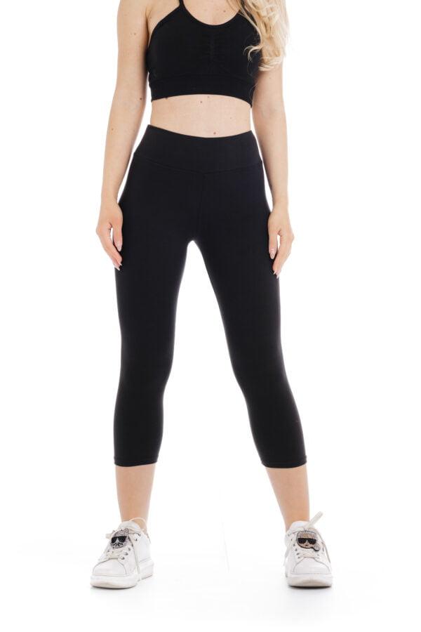 Enobarvne capri pajkice Black v črni barvi za odrasle