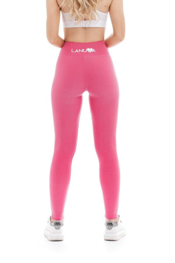 Enobarvne dolge pajkice Pinky v roza barvi za odrasle