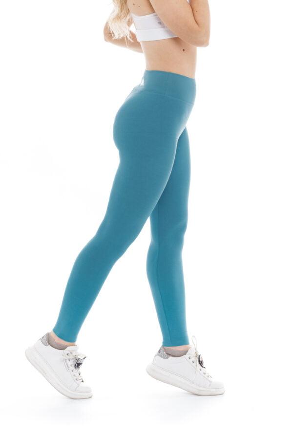 Enobarvne dolge pajkice Sky v svetlo modri barvi