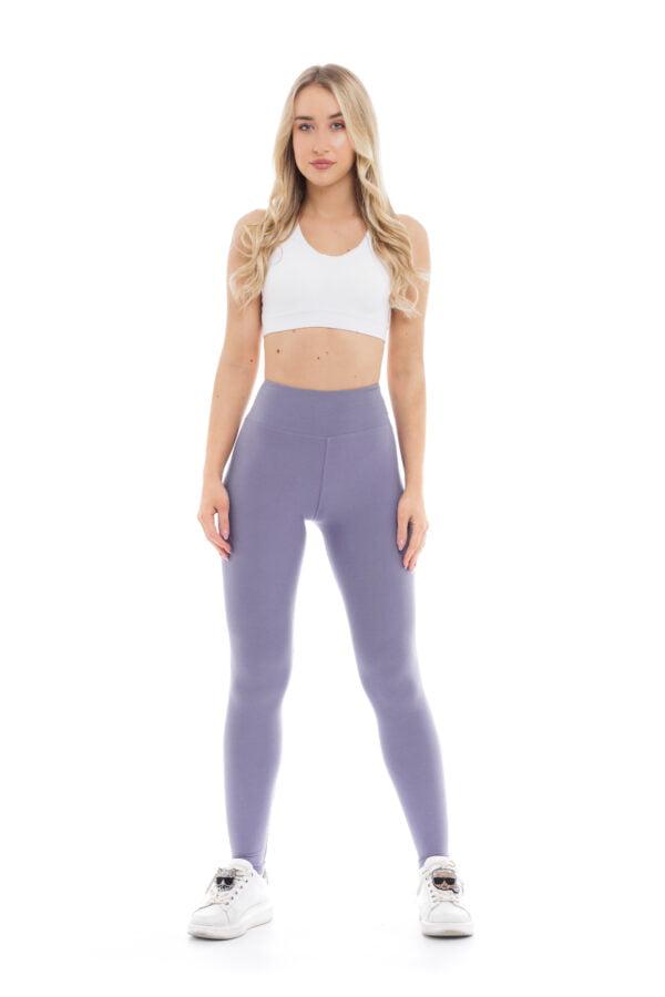 Enobarvne dolge pajkice Apagalo v vijola barvi