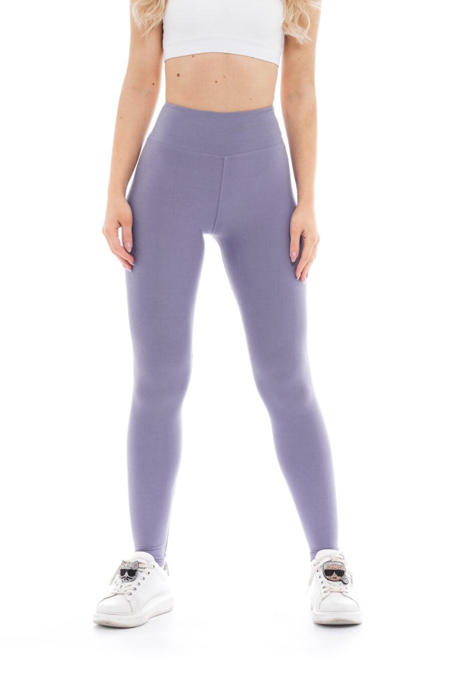 Enobarvne dolge pajkice Apagalo v vijola barvi