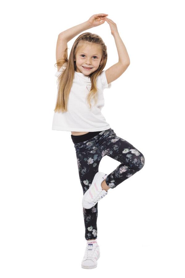 Unikatne temne otroške pajkice Dark rose kids z vzorčkom belih vrtnic