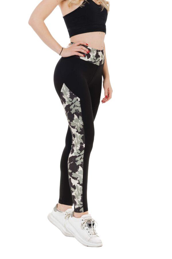 dark-amazony-2 – Lanuma Črne dolge pajkice Dark Amazony s stranskim vzorcem listov