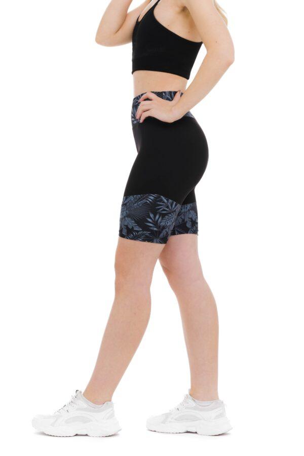 Temne kratke pajkice Nocturno z risanim svetlim vzorčkom na dnu hlačnic in na pasu za odrasle