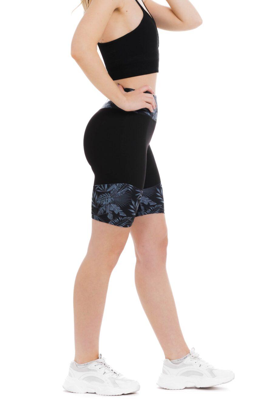 Temne kratke pajkice Nocturno z risanim svetlim vzorčkom na dnu hlačnic in na pasu za odrasle