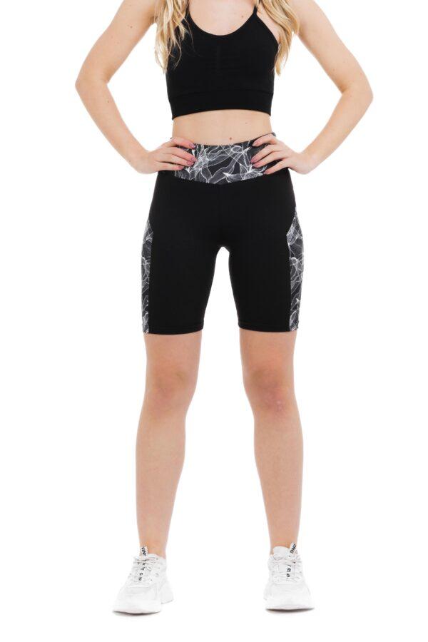 Črne kratke pajkice Fabulosi z belim stranskim vzorčkom