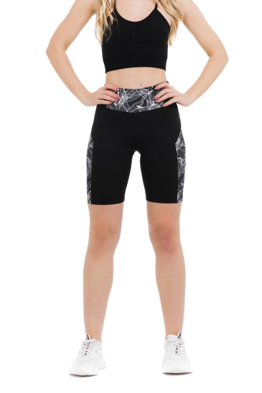 Črne kratke pajkice Fabulosi z belim stranskim vzorčkom