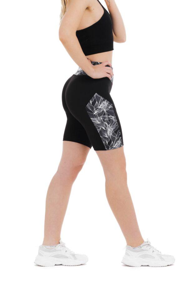 Črne kratke pajkice Fabulosi z belim stranskim vzorčkom