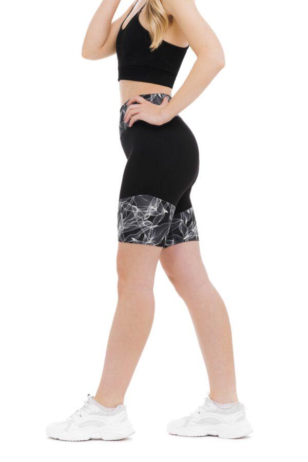 Temne kratke pajkice Fabulosa z risanim belim vzorčkom na dnu hlačnic in na pasu za odrasle