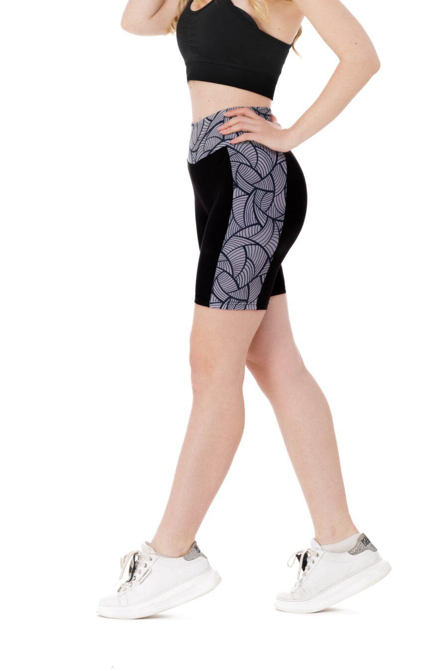 Temne kratke pajkice Amable Milagro z unikatnim vzorčkom ob straneh za odrasle