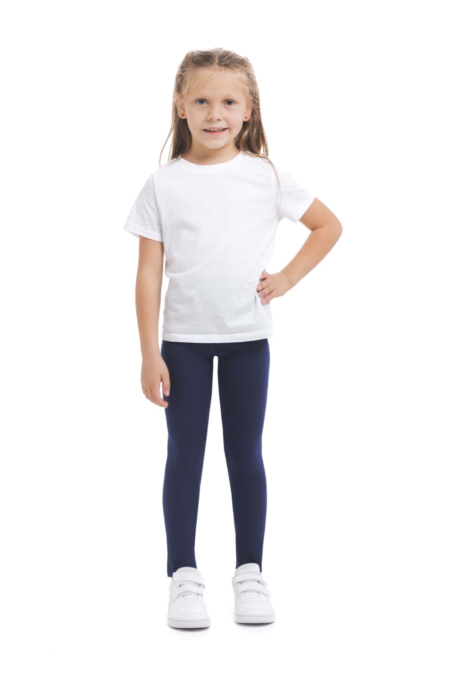 Enobarvne otroške pajkice Pinky kids v mornarsko modri barvi