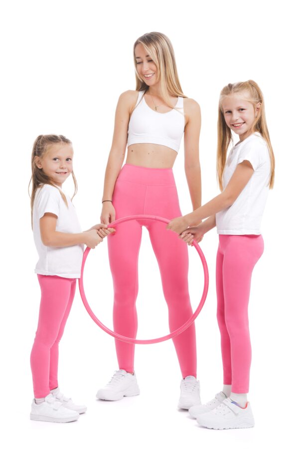 Enobarvne pajkice Pinky v roza barvi za odrasle in otroke