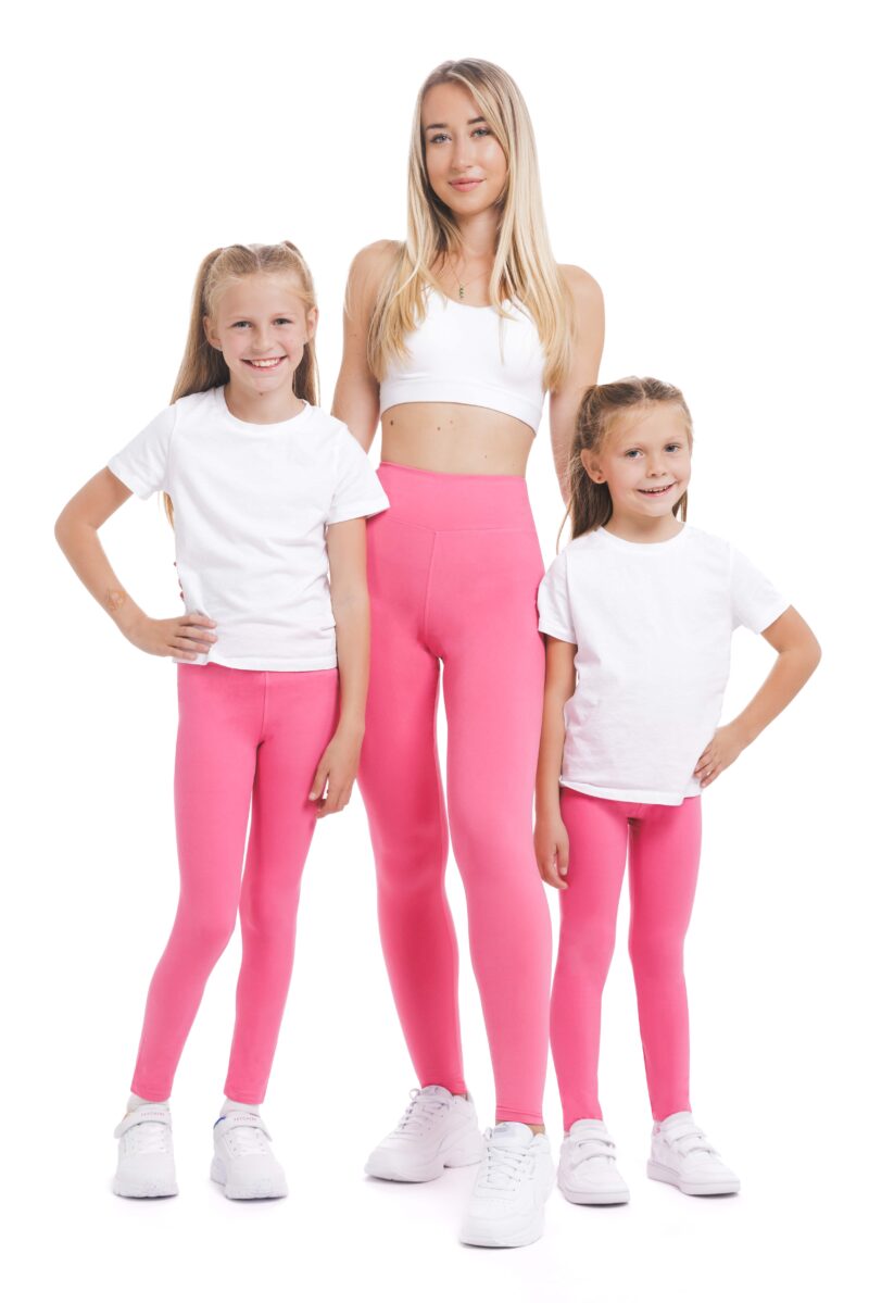 Enobarvne pajkice Pinky v roza barvi za odrasle in otroke