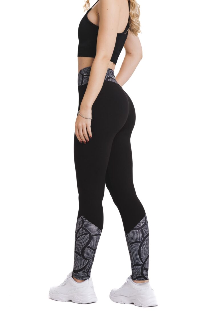 Temne dolge pajkice Fuoco s svetlim vzorčkom za odrasle