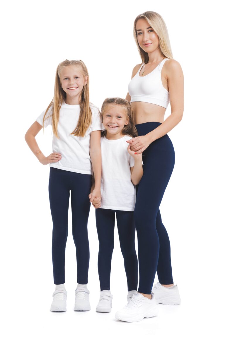 Enobarvne pajkice Navy v mornarsko modri barvi za odrasle in otroke