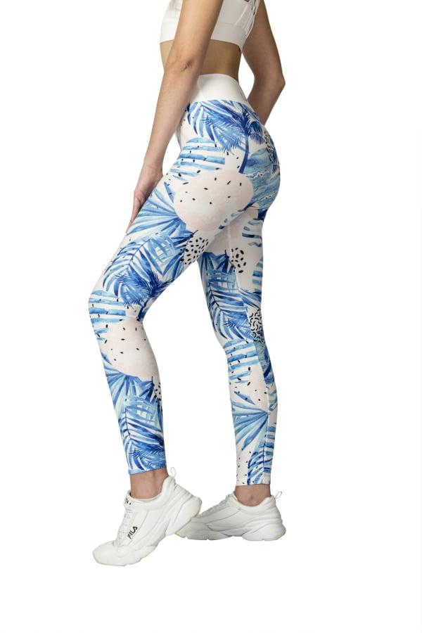 Bele dolge pajkice Playa z modrimi palmami