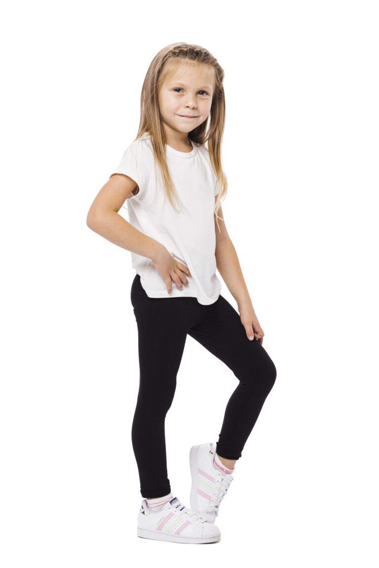 Enobarvne otroške pajkice Black kids v črni barvi