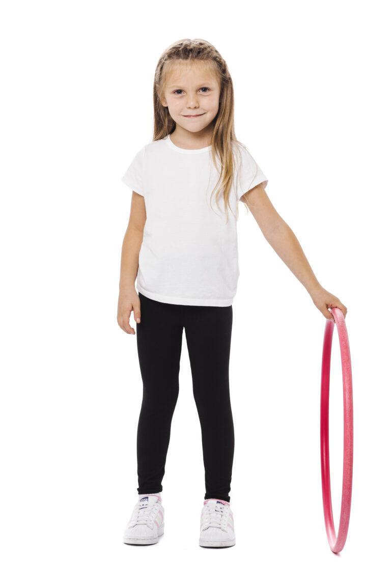 Enobarvne otroške pajkice Black kids v črni barvi