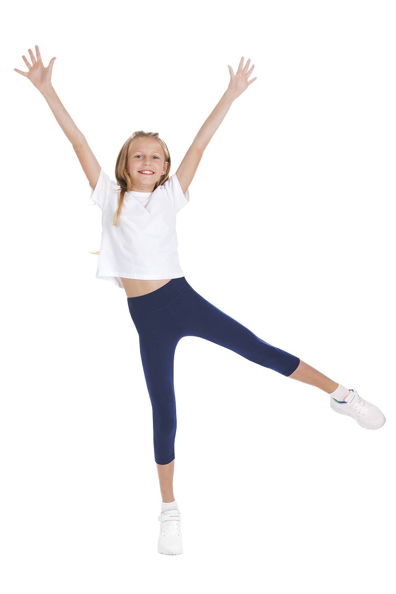 Enobarvne capri pajkice Navy v mornarsko modri barvi za otroke