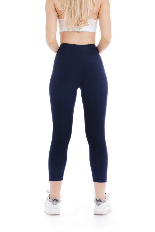 Enobarvne temno modre capri pajkice Navy Enobarvne temno modre capri pajkice Navy