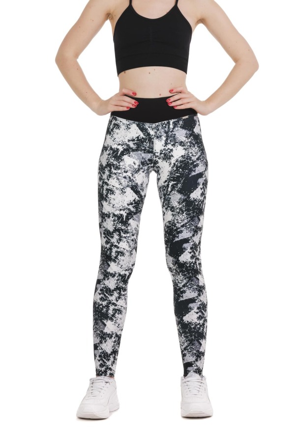 Dolge pajkice Leonora črno-bele