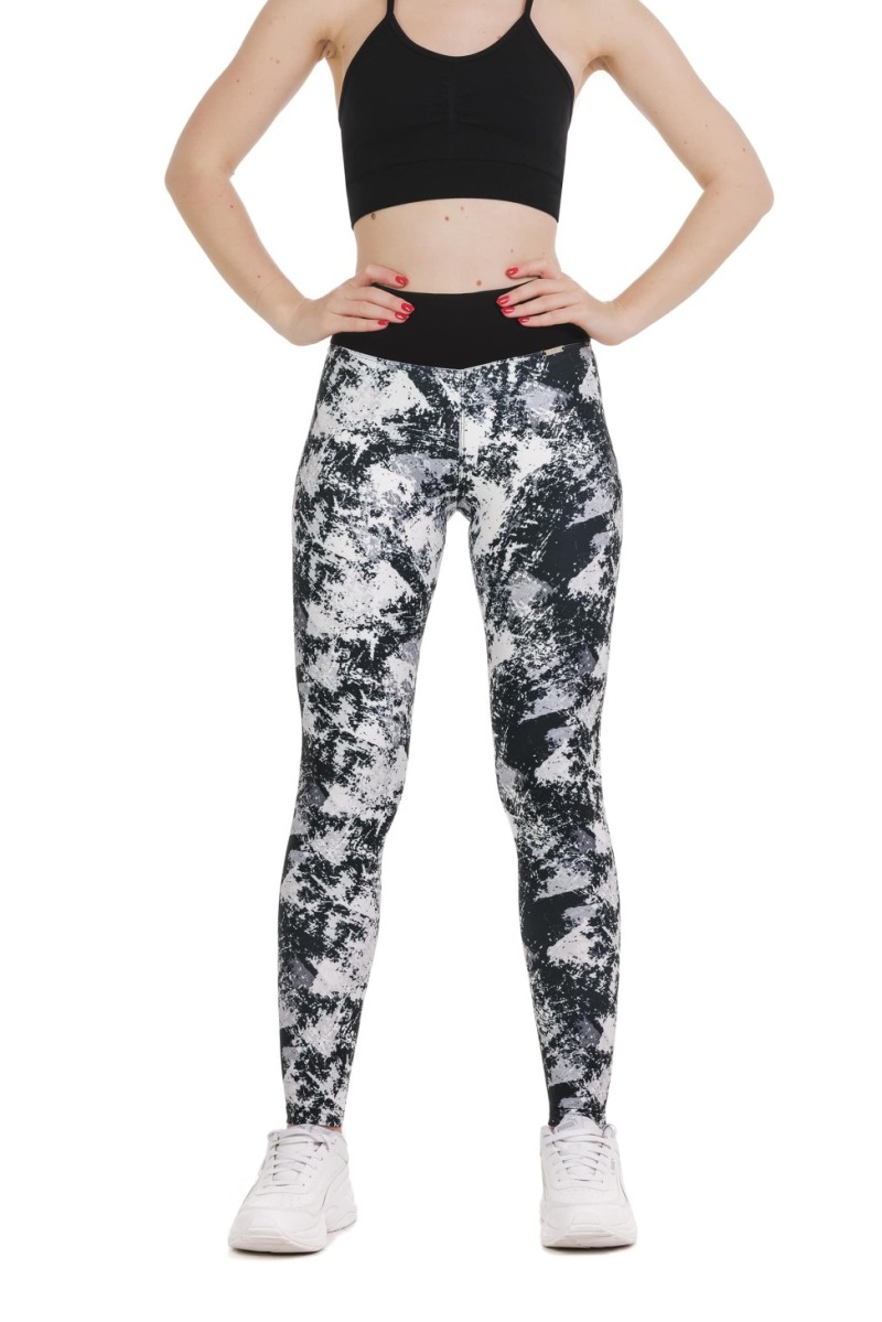 Dolge pajkice Leonora črno-bele