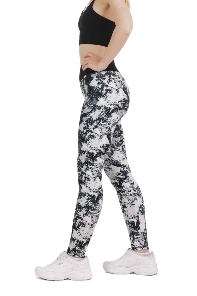 Dolge pajkice Leonora črno-bele