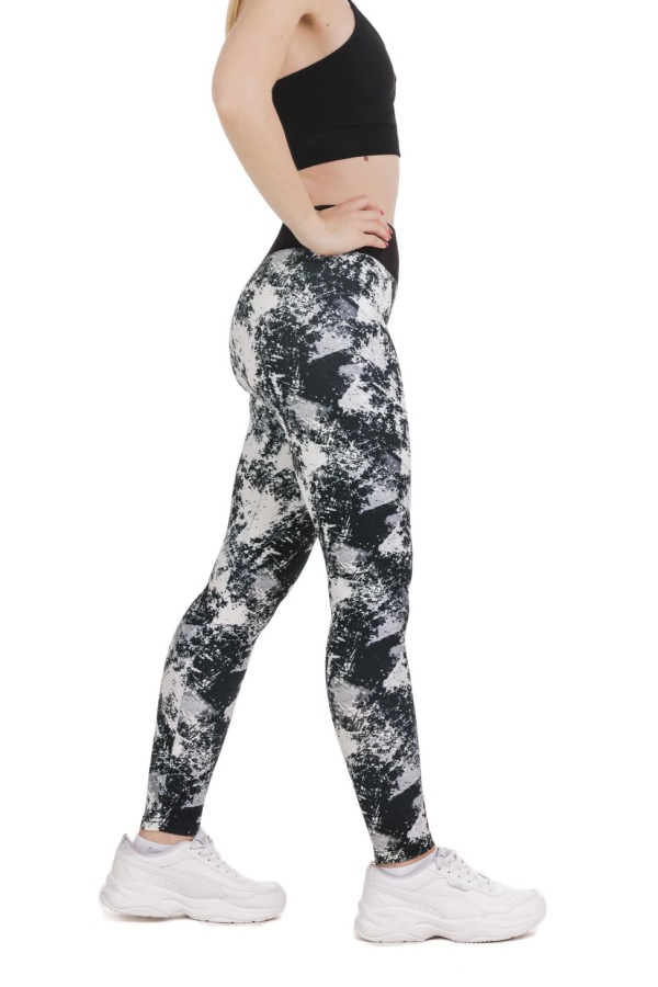 Dolge pajkice Leonora črno-bele