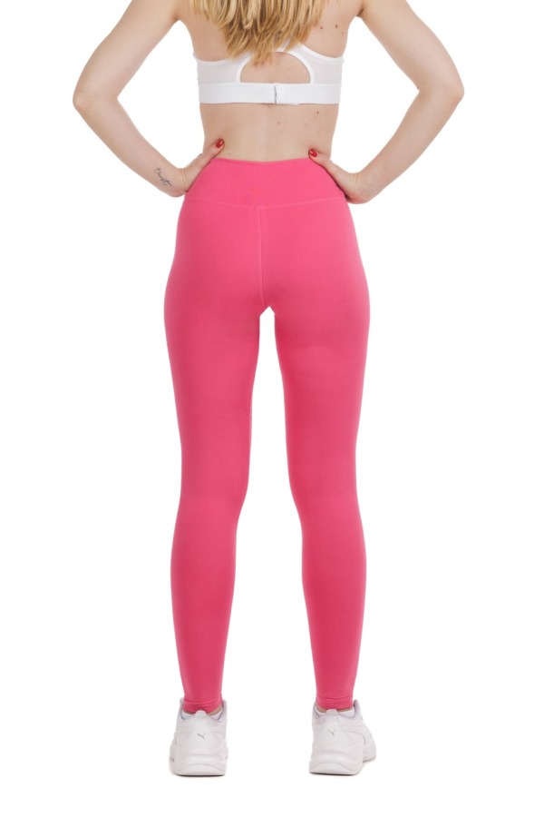 Enobarvne dolge pajkice Pinky v roza barvi za odrasle