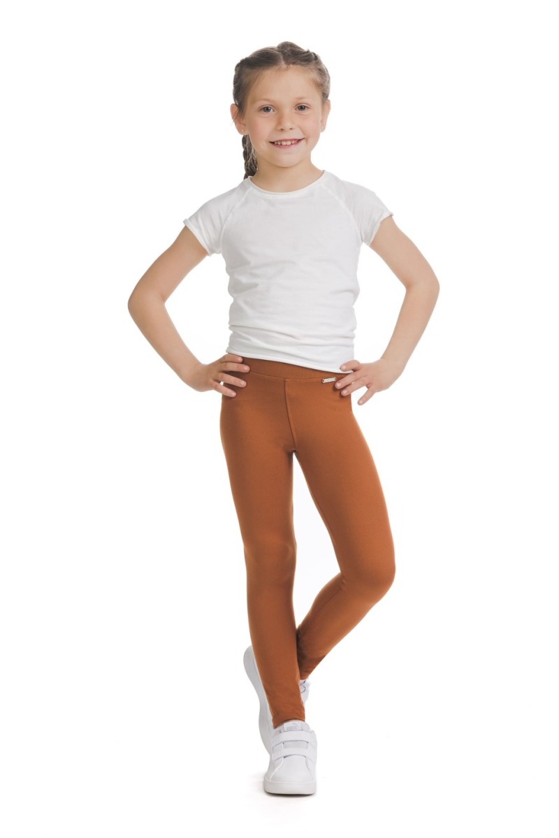 Enobarvne rjave dolge kids pajkice Ativa