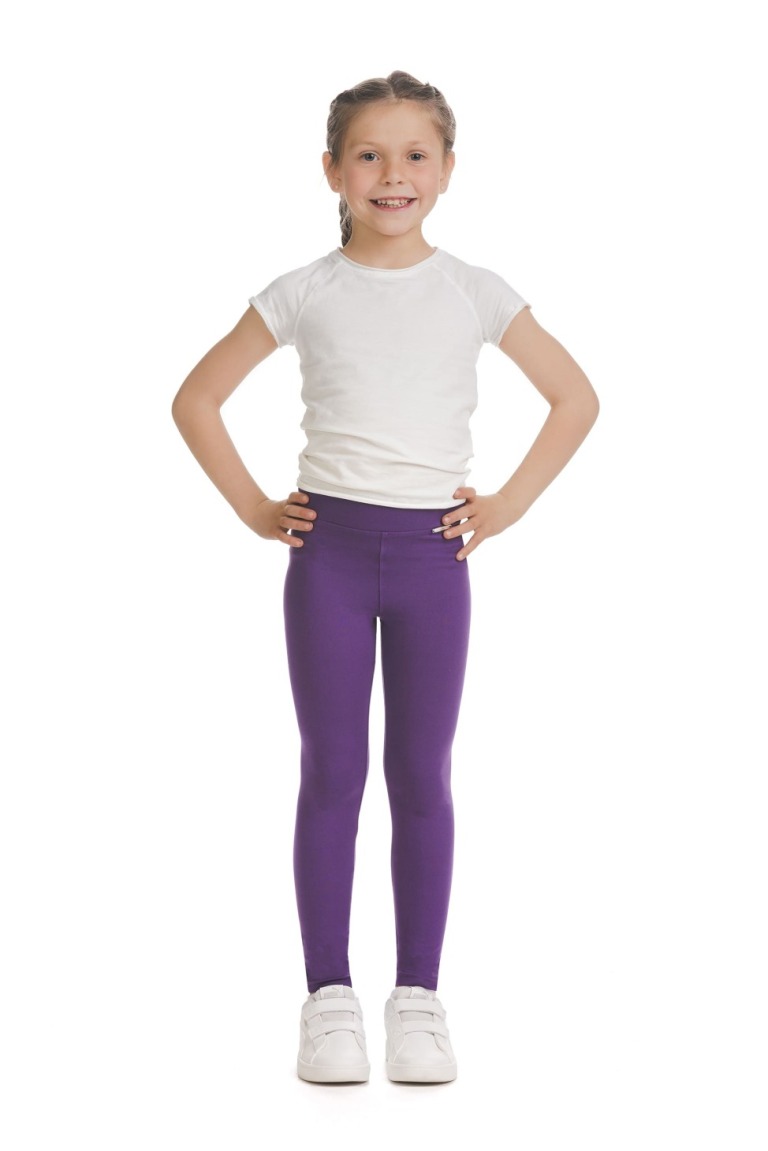 Enobarvne vijolične dolge kids pajkice Calida